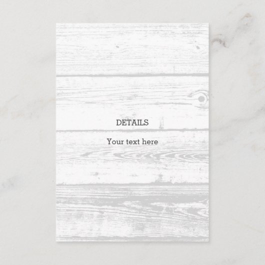 ウッド素朴メイスンジャー少年の赤ちゃんシャワーパーティー エンクロージャーカード (裏面)