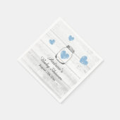 ウッド素朴メイスンジャー少年の赤ちゃんシャワーパーティー スタンダードカクテルナプキン (角)