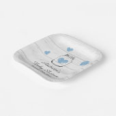 ウッド素朴メイスンジャー少年の赤ちゃんシャワーパーティー ペーパープレート (傾斜あり)