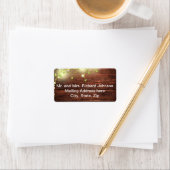 ウッド素朴メイスンジャー文字列ライトツリーアドレス ラベル (インサイチュ)