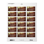 ウッド素朴メイスンジャー文字列ライトツリーアドレス ラベル (フルシート)