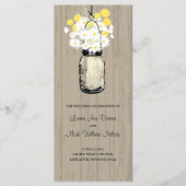 ウッド素朴メイソンの瓶とワイルドフラワープログラム プログラム (正面)