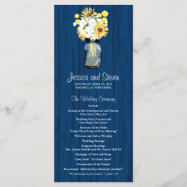 ウッド素朴メイソンの瓶とワイルドフラワープログラム プログラム