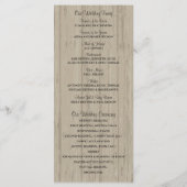 ウッド素朴メイソンの瓶とワイルドフラワープログラム プログラム (裏面)