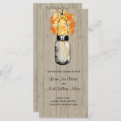 ウッド素朴メイソンの瓶とワイルドフラワープログラム プログラム (正面/裏面)