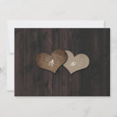 ウッド素朴メイソンの瓶ヒマワリは日付カードを保存 セーブザデート (裏面)