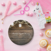 ウッド素朴メイソンジャイルストリングライツカントリーグラム ペーパープレート (パーティー)