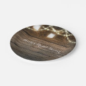 ウッド素朴メイソンジャイルストリングライツカントリーグラム ペーパープレート (アングル)