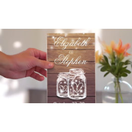 ウッド素朴メイソンジャストリングライト結婚式 プログラム