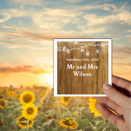 ウッド素朴メイソンジャーぶら下がったズ・ライツカクテル スタンダードカクテルナプキン