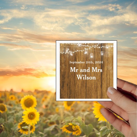 ウッド素朴メイソンジャーぶら下がったズ・ライツカクテル スタンダードカクテルナプキン