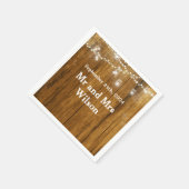 ウッド素朴メイソンジャーぶら下がったズ・ライツカクテル スタンダードカクテルナプキン (角)