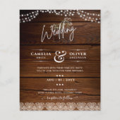 ウッド素朴メイソンジャースライツジプソフィラ結婚ズ チラシ (正面)