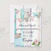 ウッド素朴メイソンジャールシャビー結婚式招待状 招待状 (正面)