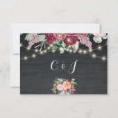 ウッド素朴メイソンジャールライツブルゴーニュ 出欠カード (裏面)