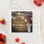 ウッド素朴メイソンジャールライトブライダルシャワーナプキン スタンダードカクテルナプキン (インサイチュ)