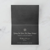 ウッド素朴メリークリスマス不動産仲介業者ホリデーカード サンキューカード (内部)