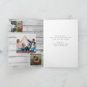 ウッド素朴メリークリスマス6の写真を折り畳んだ シーズンカード (内部)