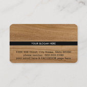ウッド素朴モダンクラシックプロフェッショナル 名刺 (裏面)