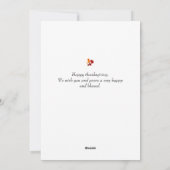 ウッド素朴モダン秋感謝家族の写真 シーズンカード (裏面)