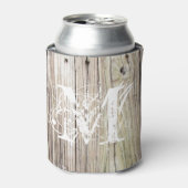 ウッド素朴モノグラムのクーラーボックス 缶クーラー (缶正面)
