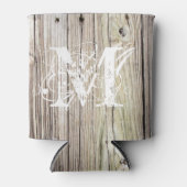 ウッド素朴モノグラムのクーラーボックス 缶クーラー (正面)