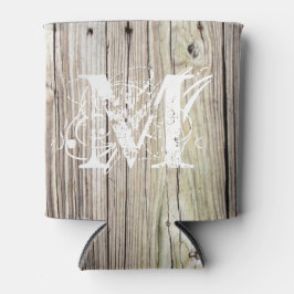 ウッド素朴モノグラムのクーラーボックス 缶クーラー