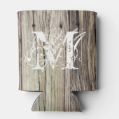 ウッド素朴モノグラムのクーラーボックス 缶クーラー (裏面)