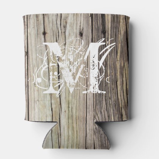 ウッド素朴モノグラムのクーラーボックス 缶クーラー (裏面)