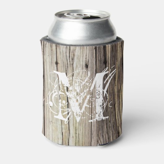 ウッド素朴モノグラムのクーラーボックス 缶クーラー (缶裏面)