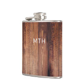 ウッド素朴モノグラムスキットル フラスク (左)