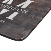 ウッド素朴モノグラムファミリー名ヴィンテージ カッティングボード (角)