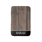 ウッド素朴モノグラムファームハウスバ動揺してン バスマット (正面縦)