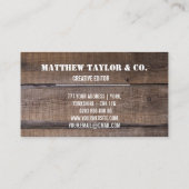 ウッド素朴モノグラムプロフェッショナルカスタム 名刺 (裏面)