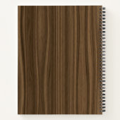 ウッド素朴モノグラム結婚リーフズゲストブック ノートブック (裏面)