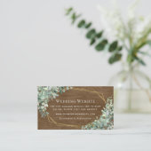 ウッド素朴ユーカリのグ結婚リーナリー エンクロージャーカード (スタンド正面)