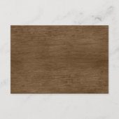 ウッド素朴ユーカリ金ゴールド結婚ズ詳細 エンクロージャーカード (裏面)