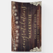 ウッド素朴ライツレースメイスンジャーズ卒業 横断幕 (縦)