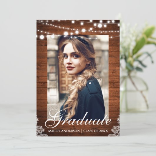 ウッド素朴ライトレース卒業発表 案内状 (スタンド正面)