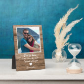 ウッド素朴ラブ引用文カップル写真記念日 フォトプラーク (側面)