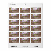 ウッド素朴ラベンダーパープル差出人住所ラベル ラベル (フルシート)