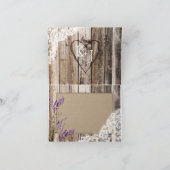 ウッド素朴ラベンダーレースサンキューカード サンキューカード (内部)