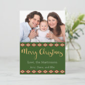 ウッド素朴ランドクリカスタムスマスホリデーフォト シーズンカード (スタンド正面)