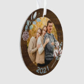 ウッド素朴ルッククリスマスファミリー オーナメント (正面)