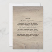 ウッド素朴ルックタイポグラフィバジェット結婚ズ 招待状 (裏面)