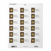 ウッド素朴ルックプランクス#1 Steampunk 3モノグラム ラベル (フルシート)