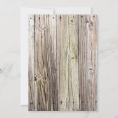 ウッド素朴ルック招待状 招待状 (裏面)