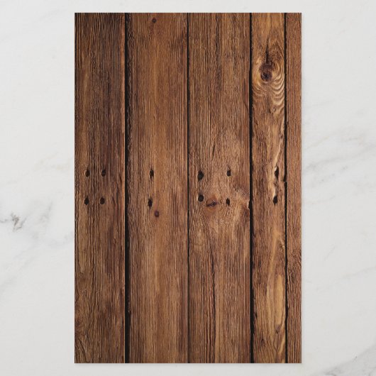 ウッド素朴ルック理容師ショップサービス価格表 チラシ (裏面)