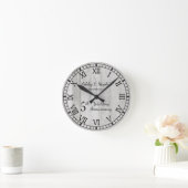 ウッド素朴ルック5周年結婚記念日 ラウンド壁時計 (ホーム)