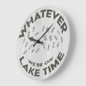 ウッド素朴レイク時間 ラージ壁時計 (傾斜)